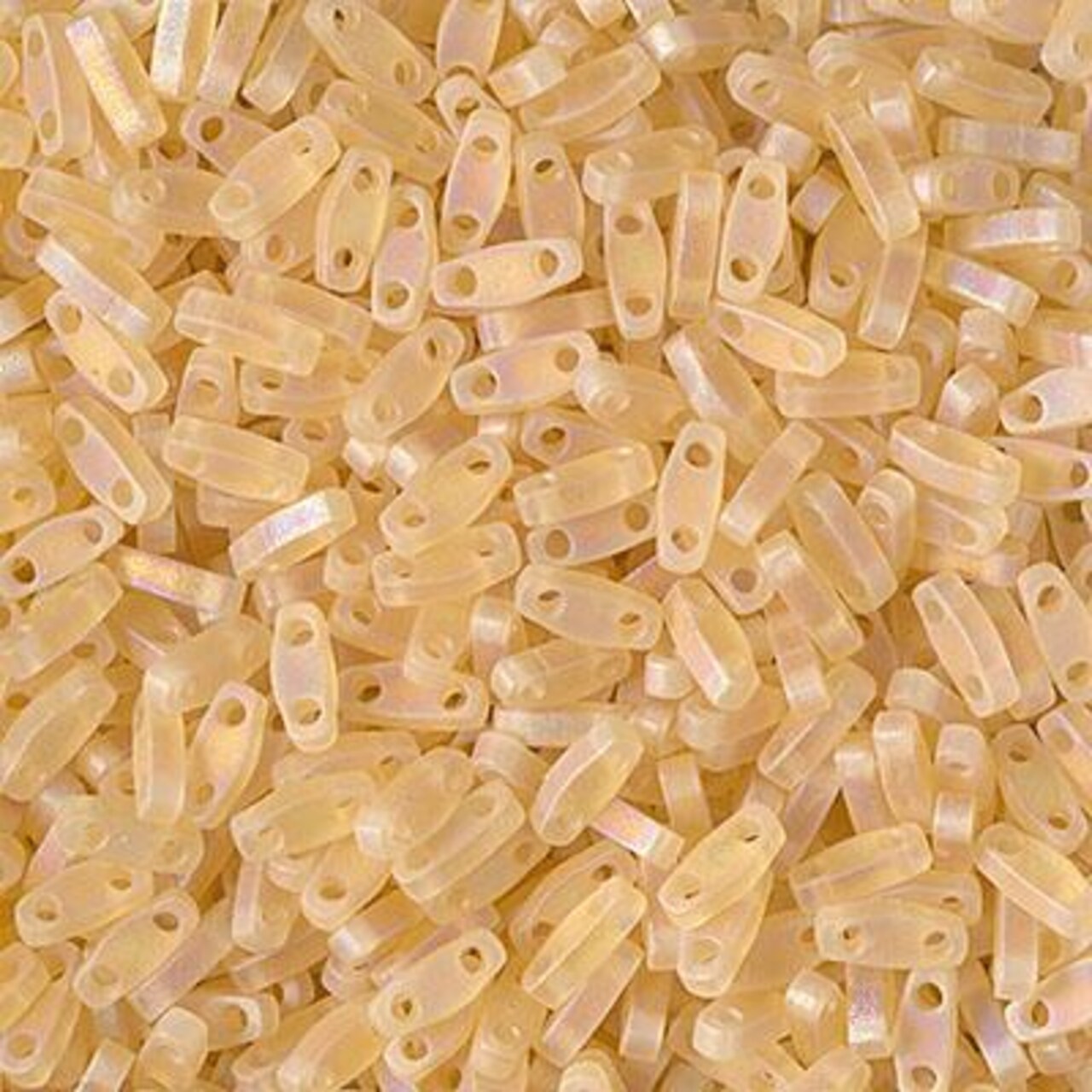 Miyuki Quarter Tila Bead, QTL-0132FR, Matte Transparent Light Topaz AB